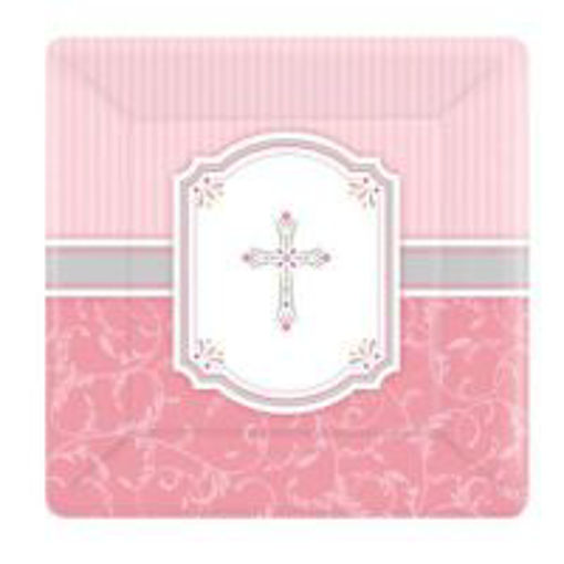 Picture of BLESSINGS PINK PAPER PLATE LARGE - 8PK
